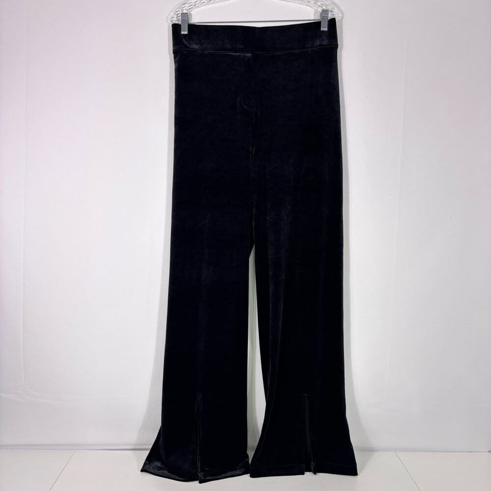 Spanx Black Velvet Pants With Front Slits Size 3xl T5 View 3
